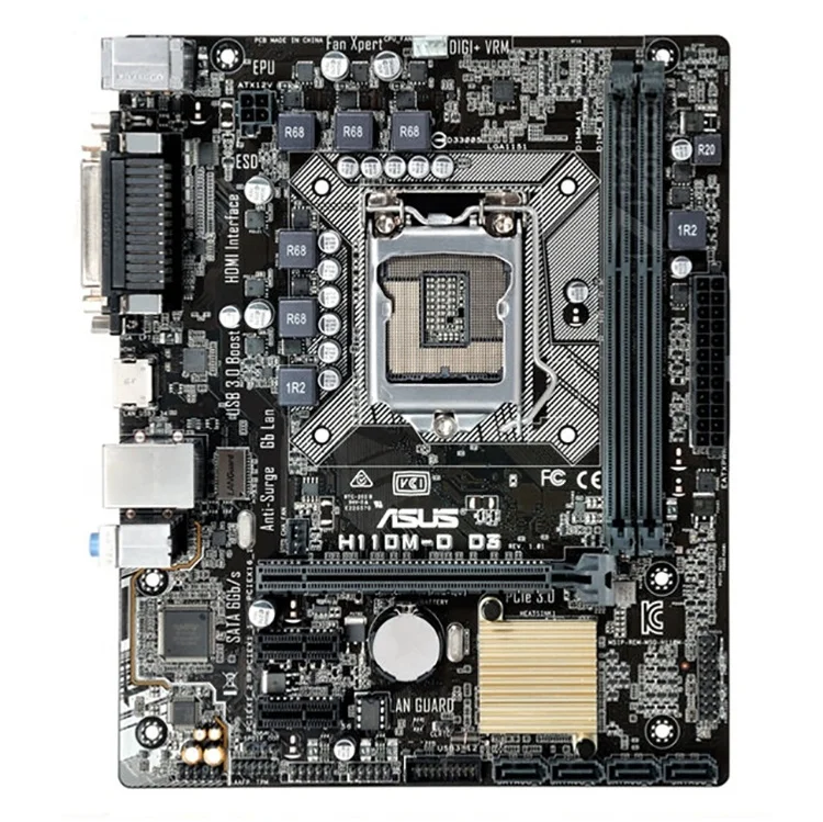 

H110 Motherboard for Asus H110M-D