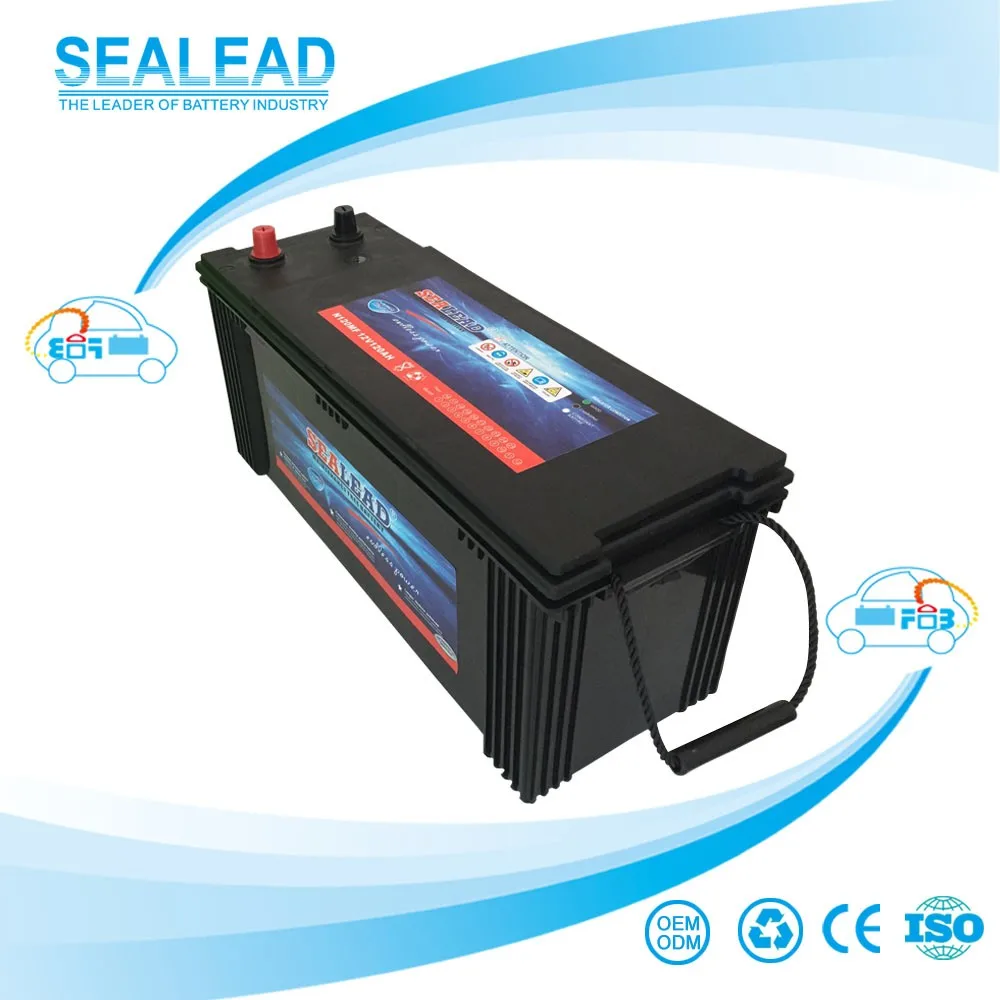 
China high quality N120 maintenance free auto truck 12volt 120amp long life service battery 