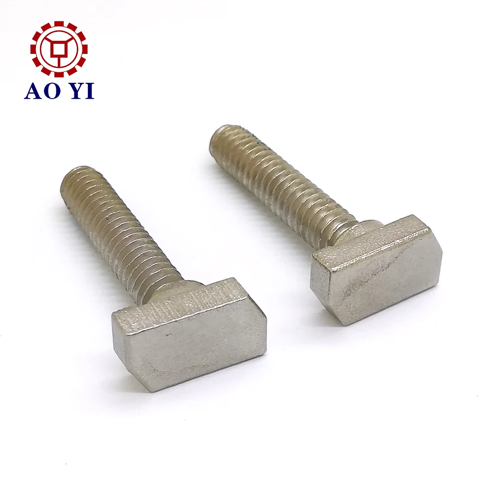 
DIN186 T special type head metric steels quare bolt with anti-loose treatment 