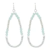 Wholesale kids indian dainty acrylic bead hammered worn silver dangle earrings