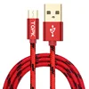 TOPK High Quality 2.4A Nylon Braided Gold plating Cable USB Android