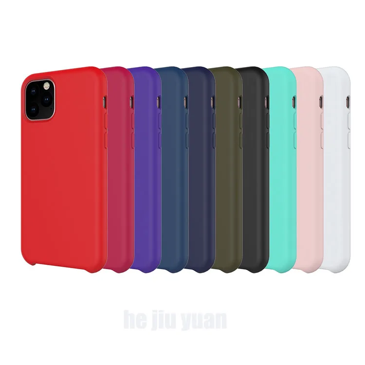 For iPhone 11 Phone Cases  Liquid Silicone Rubber Soft Cover Phone Case for iPhone 11 PRO MAX