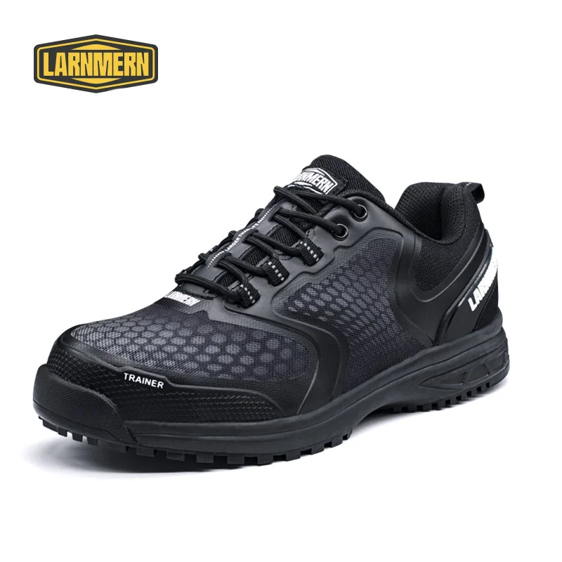 

LARNMERN Men's Work Safety Shoes Steel Toe Breathable Anti-smashing Anti-puncture Non-slip Construction Protective Footwear