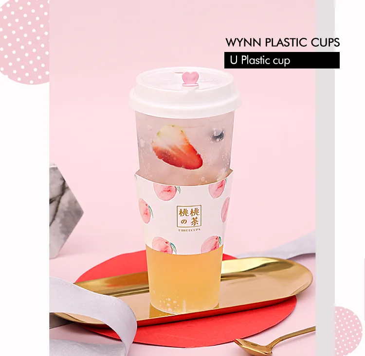 Transparent plastic cups