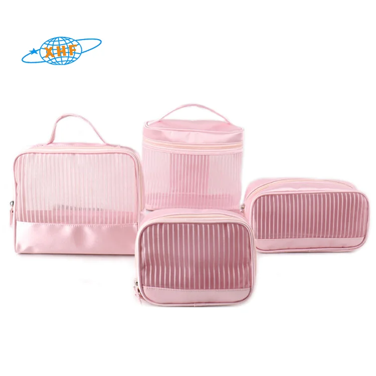 Clear Pu Plastic Mesh Makeup Bags Organizer Cosmetic Set Buy Barrel