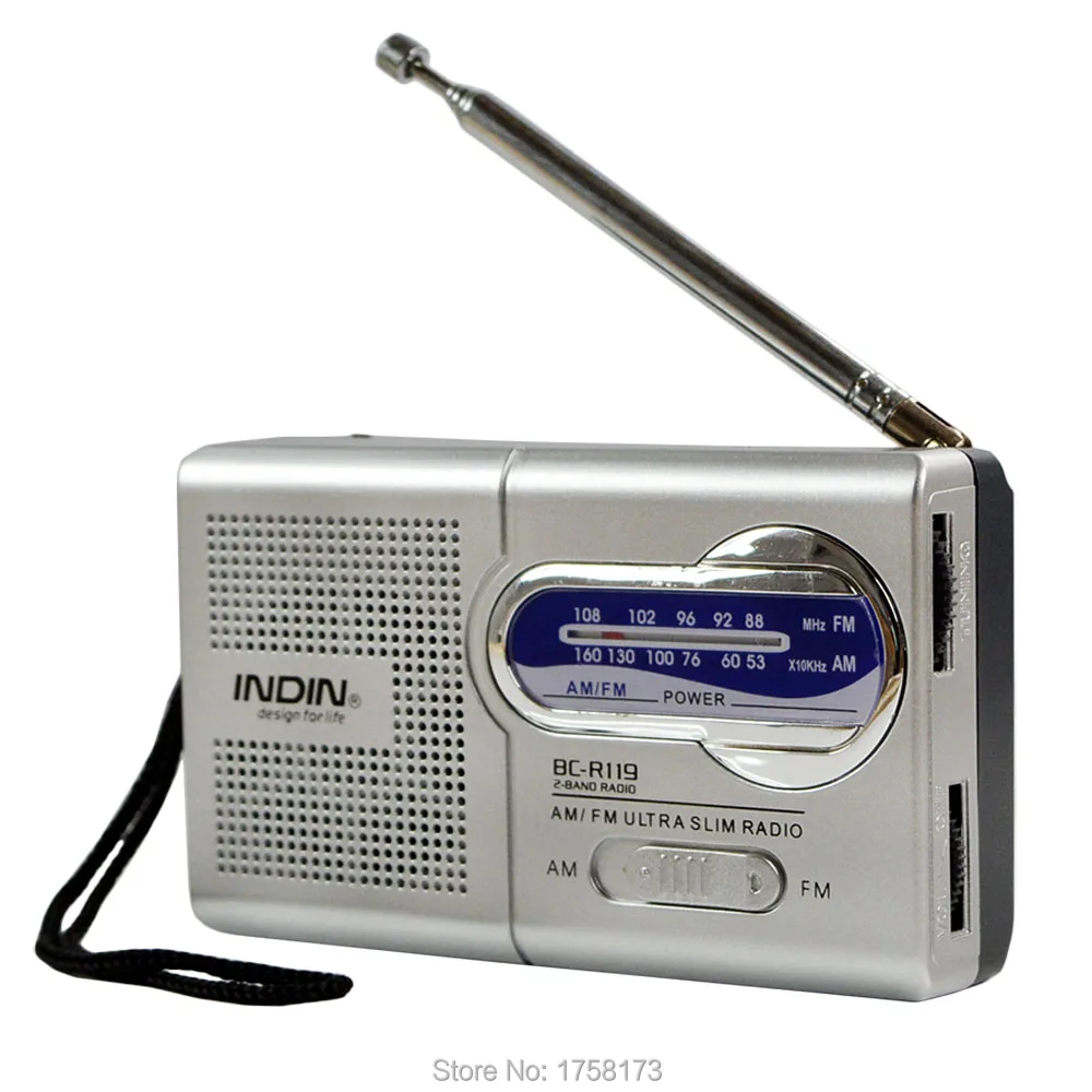 Mini Radio AM FM Receiver World Universal Antenna High Quality BC R119 Built in Speaker