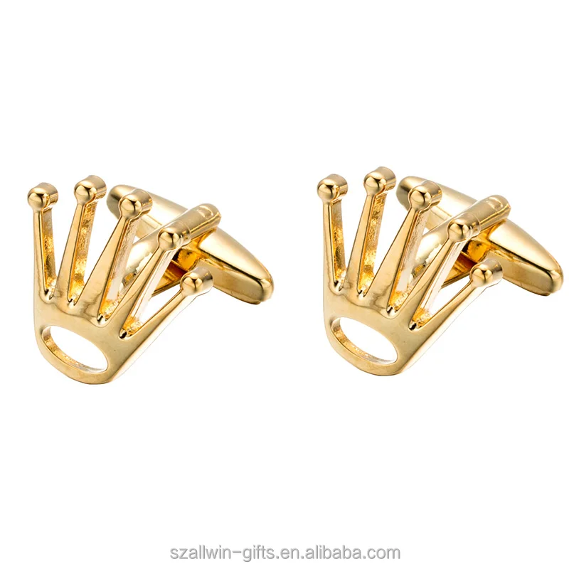 

Fashion crown shape silver gold wholesale cufflinks