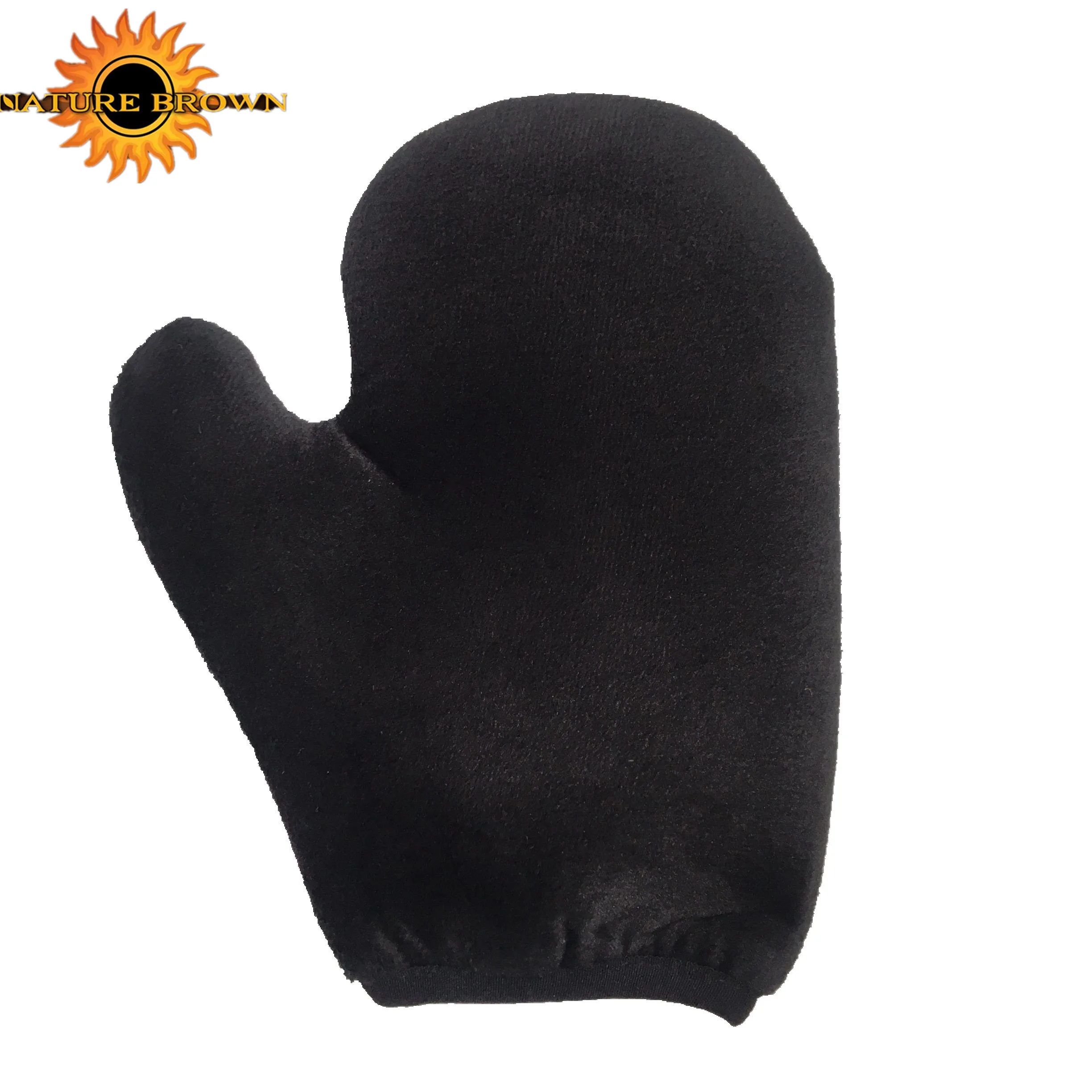 
Professional hot selling velvet back tanning mitts black 