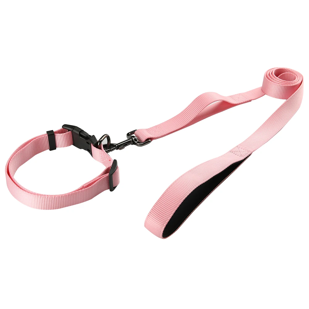 Custom Logo Hot Transfer Printed Adjustable pet Dog collar leash