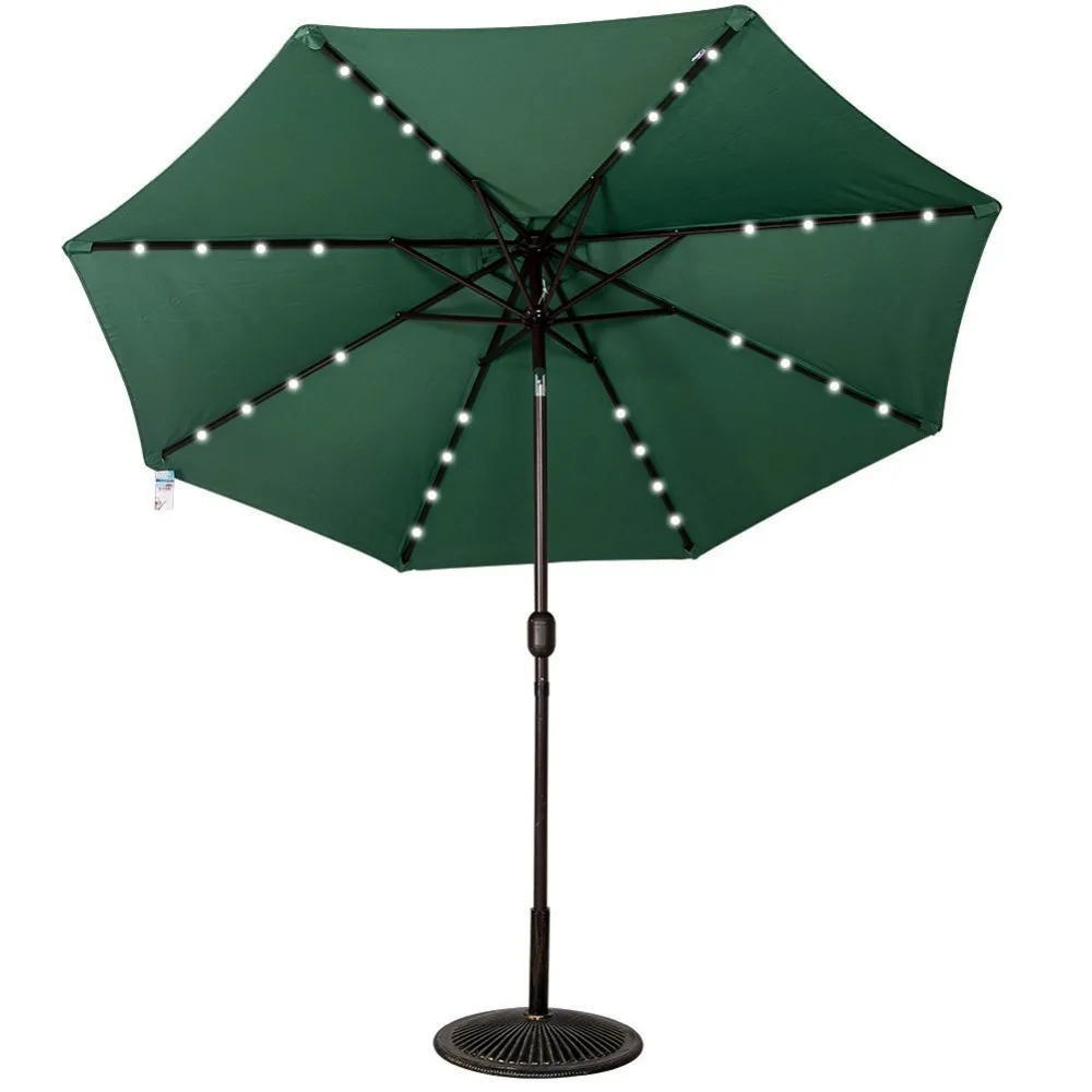 Outdoor 9ft Solar Power Patio Umbrella With Led Lights Buy Umbrella With Light 9ft Patio Umbrella With Led Lights Solar Power Patio Umbrella Product On Alibaba Com