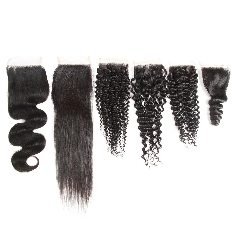 

Kinky Curls With Brazilian Transparent Lace Top Human Hair Closure, Natural