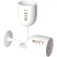 

White Acrylic champagne wine glass/Plastic Moet champagne glass