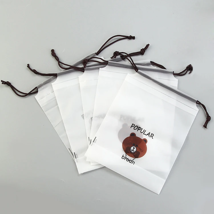 

Clear cosmetic bags draw string pouch, Pattern coior