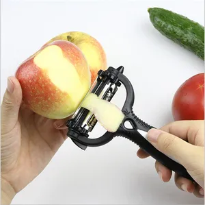 Image of Multifunctional Kitchen Accessories 360 Degree Rotary Potato Peeler Vegetable Cutter Fruit Melon Planer Grater with 3 Blades