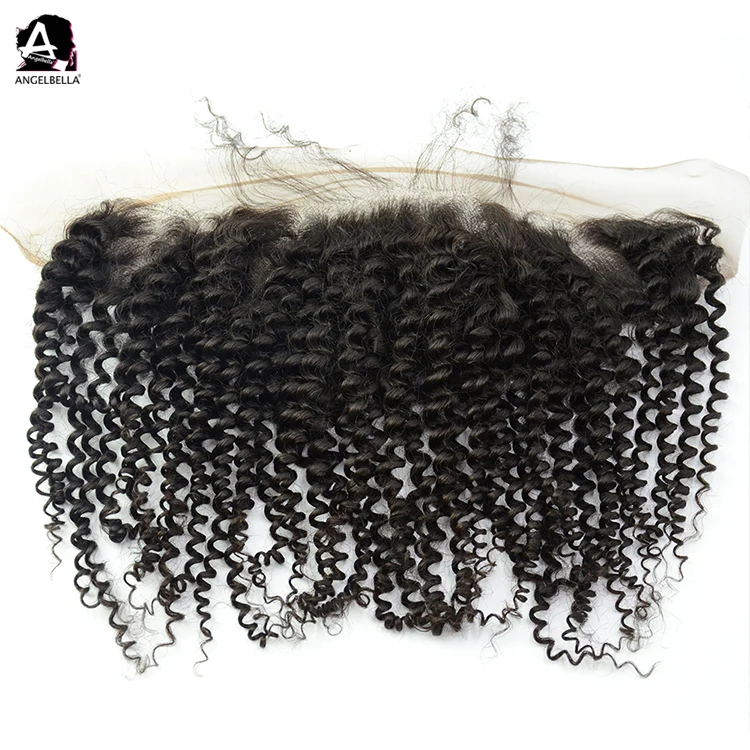 

Angelbella Human Hair Frontal With Baby Hair 8''-22'' Kinky Curly Free/Middle Part Instock Cheap Brazilian Frontal Closure Hair, N/a