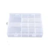 Transparent More Slots Clear Plastic DIY Divider Container box Electronic Components Storage box with Removable Dividers
