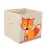 cute kids animal printing collapsible storage box