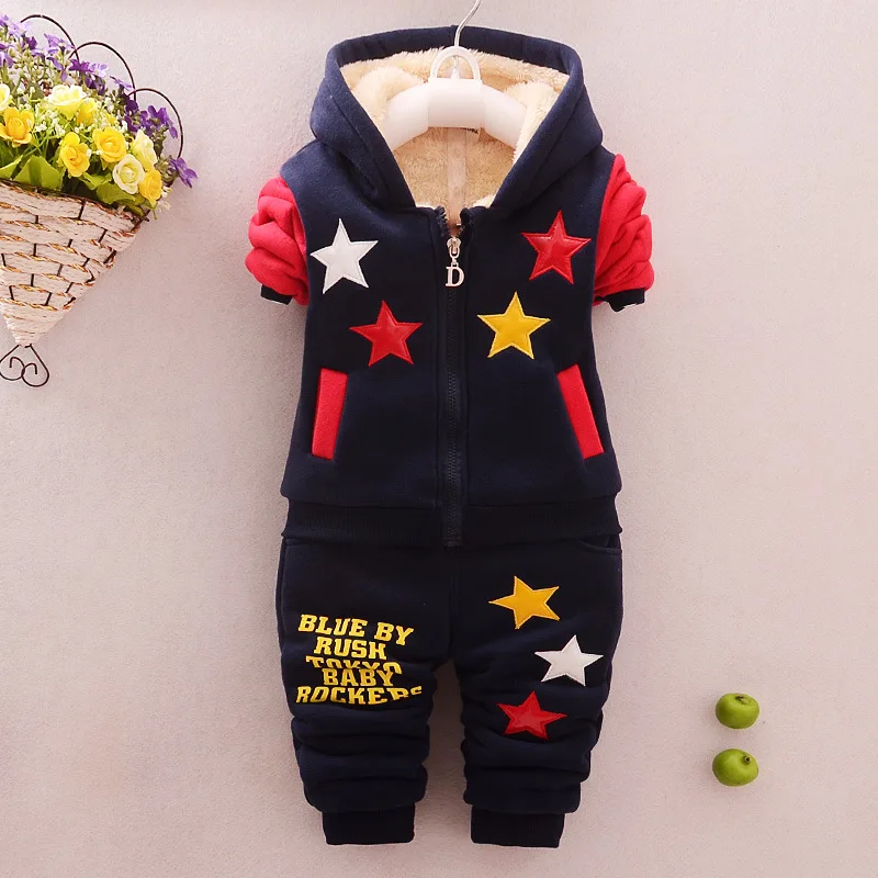 Winter 0-3 Years Thick Fleeced 2pcs Kids Set Sexy Little Boys Without ...
