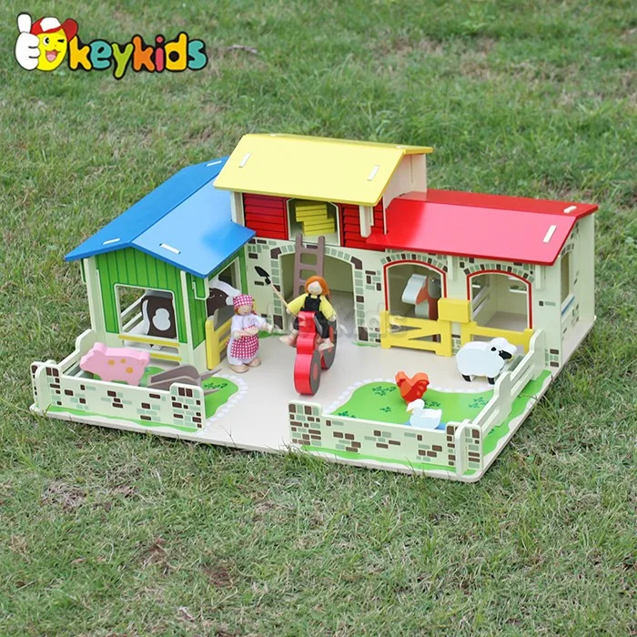 Wholesale Cheap Interesting Pretend Play House Wooden Farm Toys For