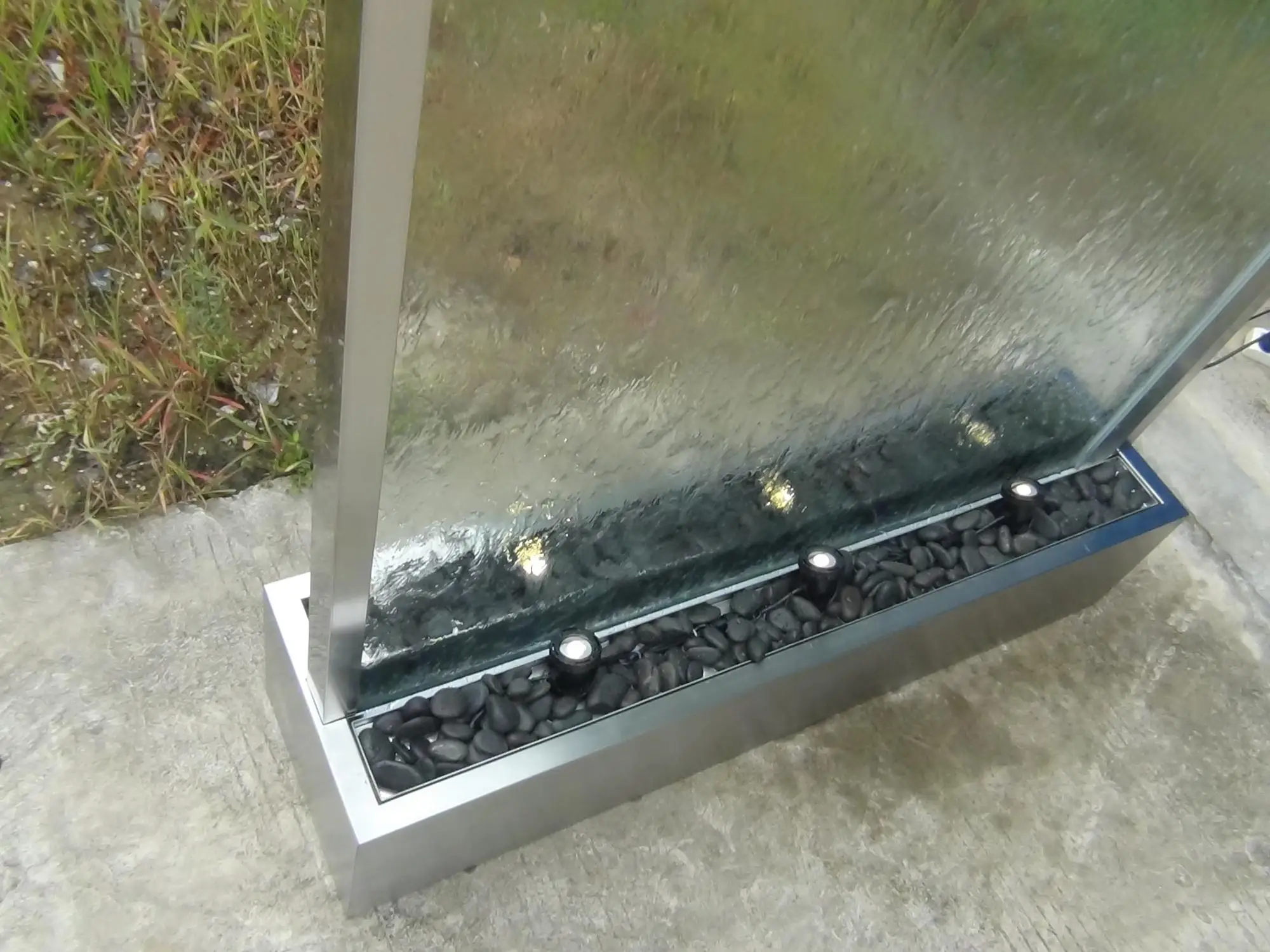 Garden Floor Standing Stainless Steel Waterfall Water Cascade Water