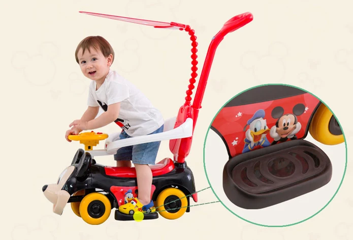 mickey push car