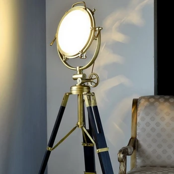 New Product Brass Material Searching Spotlight Studio Floor Lamp
