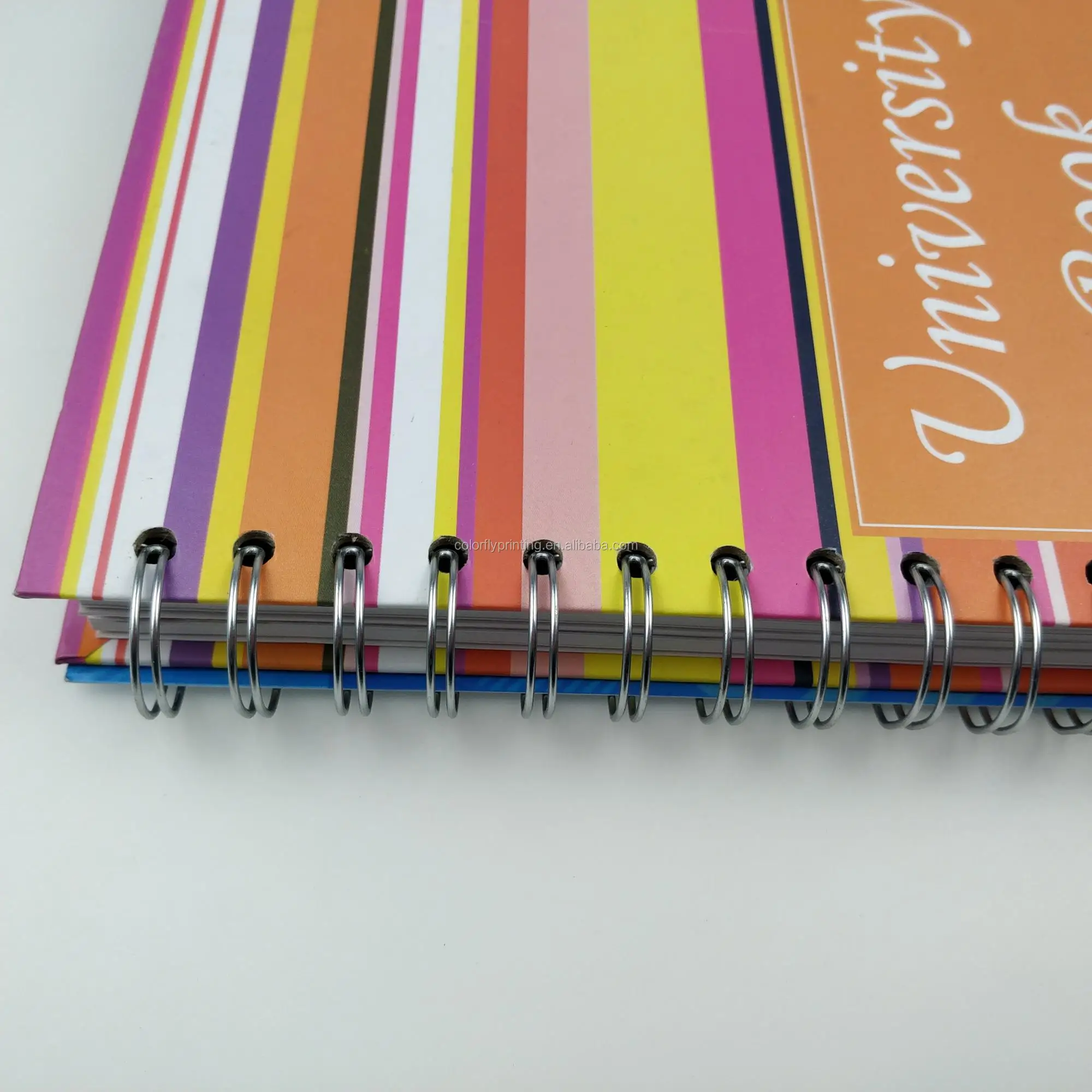 A4 Double Spiral Pvc Protector Hard Cover Notebook With Elastic Band