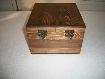 small hinged wooden box