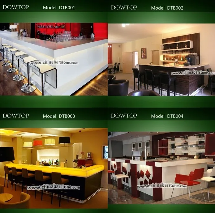 Customized Size Restaurant Counter Led Light Bar Counter Wine