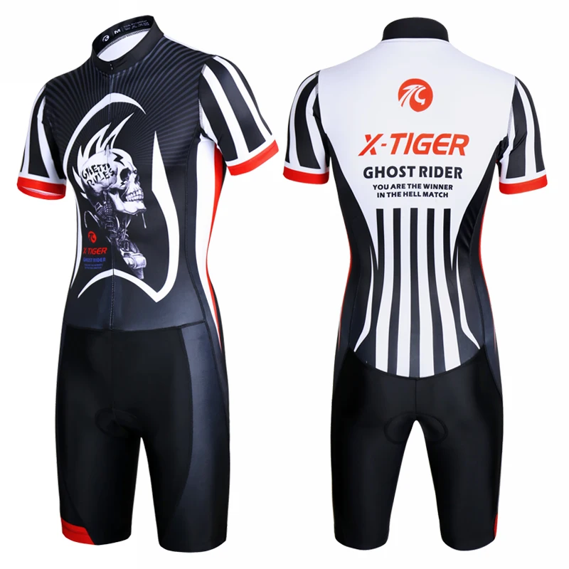 

X-Tiger Triathlon Running Swimming Cycling Jersey Ropa De Ciclismo Maillot Compression Sponge Padded Outdoor Cycling Skin suit