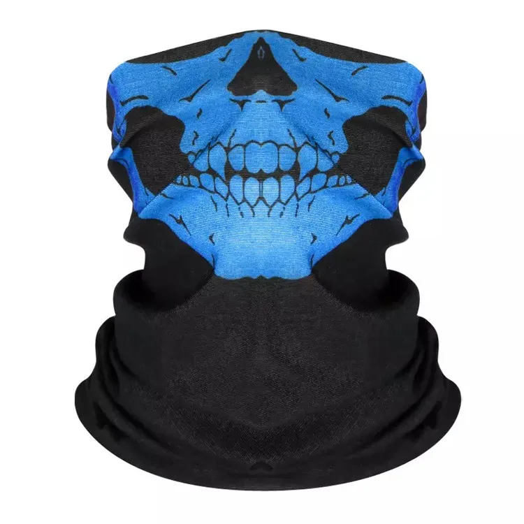 
Multifunctional skull print bandana seamless headwear neck tube bandana 