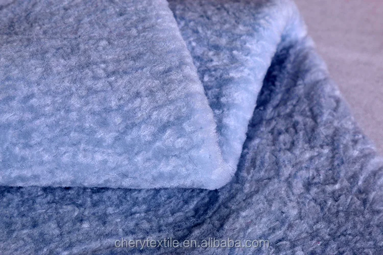 High Quality 100% Polyester Blue Sherpa Fleece Fabric - Buy High ...