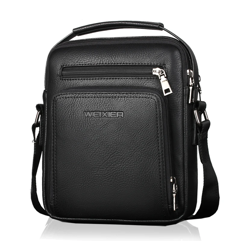 

Brands Business shoulder Bag Vintage WEIXIER Men Messengerg Casual Grid Shoulder For Male Crossbody bags