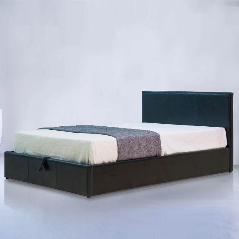 
Modern Soft Black PU PVC Modern Soft Lift Up Storage Bed 