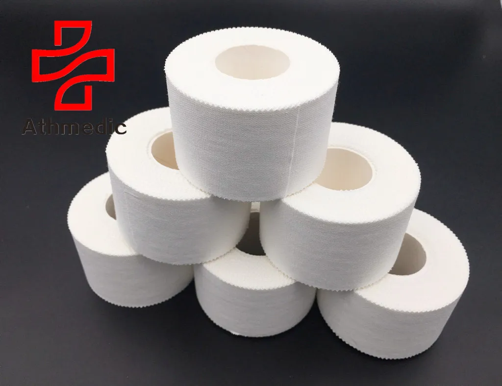 

2022 Athmedic high quality hand tear sport athlete tape Zinc Oxide Sports Strapping Cotton Rigid tape