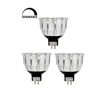 4.8W 50W Equivalent Natural White 4000K 5-Pack 120 Degree Wide Beam Floodlight HERO-LED MR16-DIM-24T-NW Dimmable MR16 GU5.3 12V LED Halogen Replacement Bulb