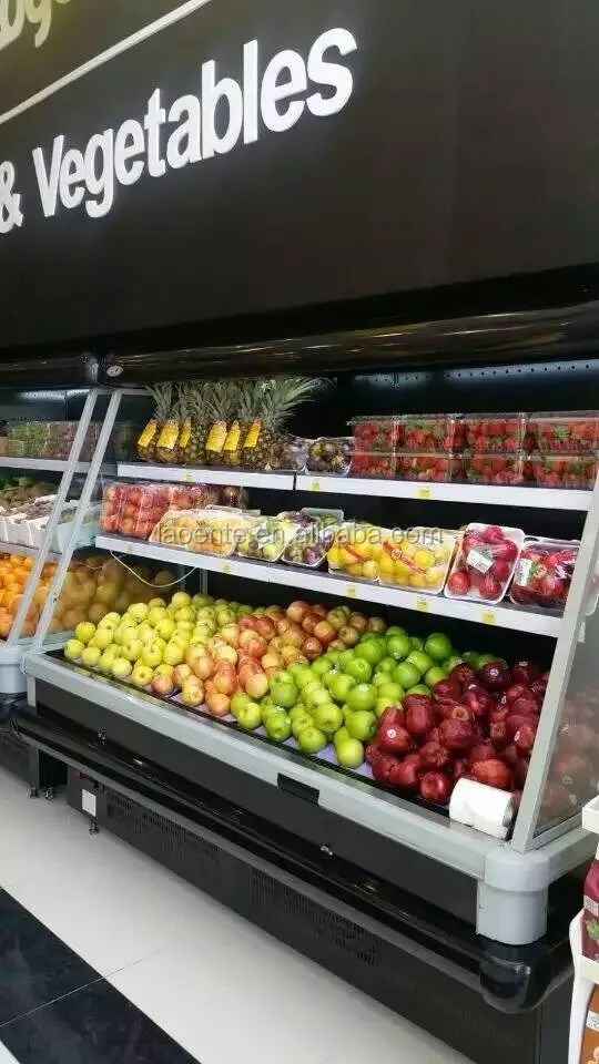 Supermarket Open Air Curtain Vegetable Display Cooler /used Vegetable