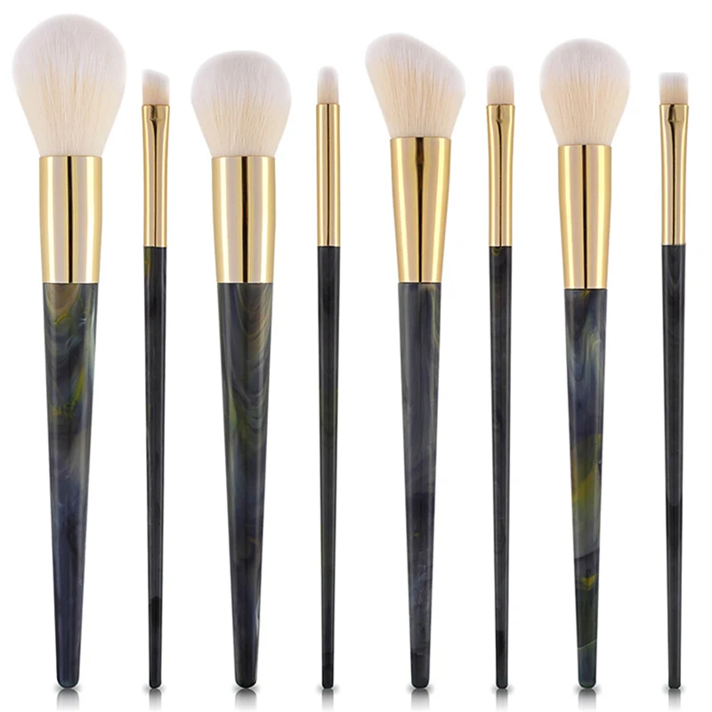 

2019 Makeup Brushes Set 8 Pcs Cosmetics Beautiful Synthetic Hair Vegan Make up Brush