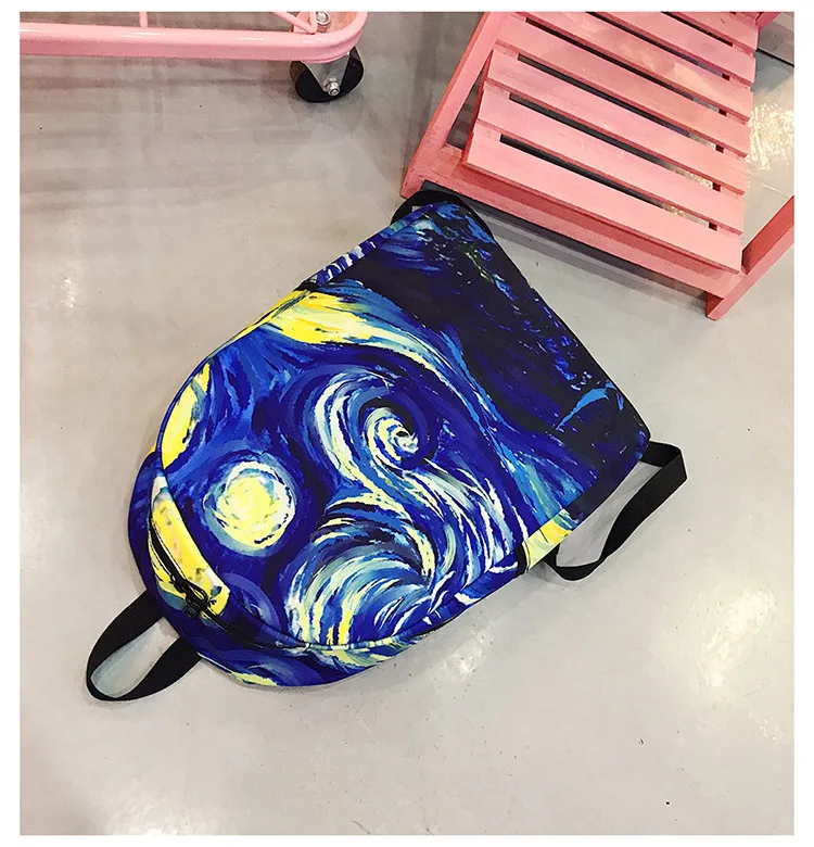 new custom-made famous painting backpack bag