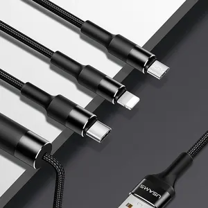 USAMS 3 1 Fast Charging Cable iPhone & Samsung