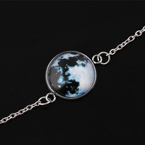 

Halloween gifts new design Harajuku style sky gem luminous moon bracelet, Blue/red/green/orange/pink/etc