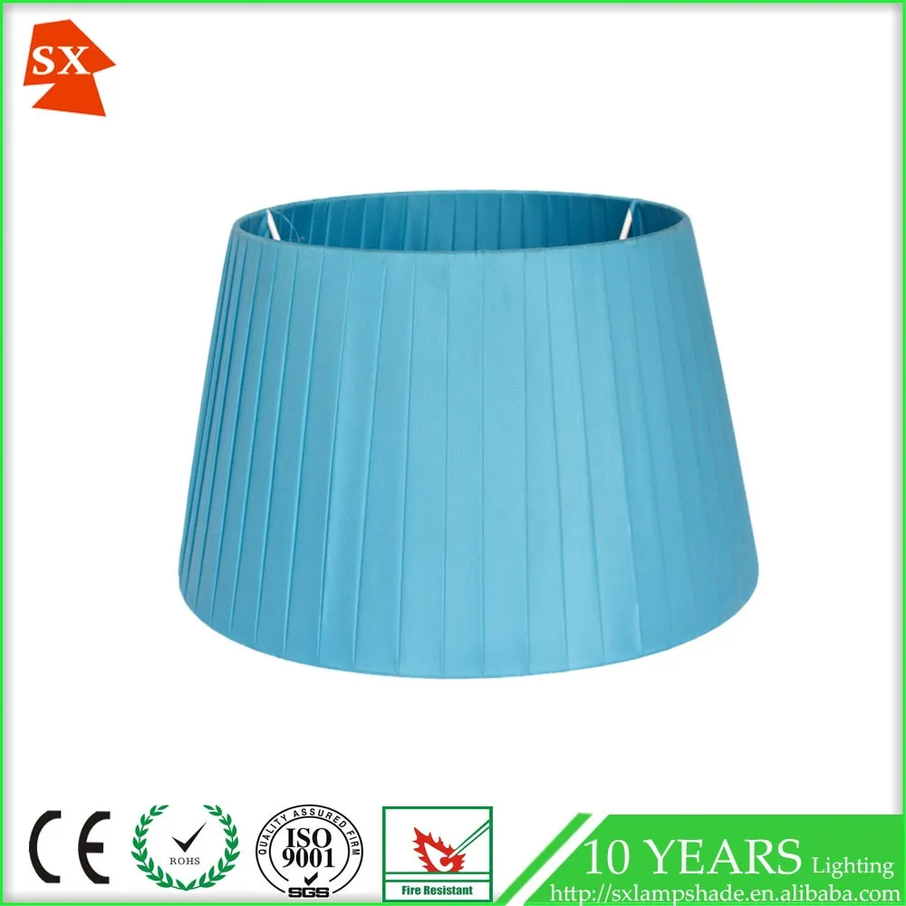 Drum Sky Blue Fabric Pleated Table Pendant Lamp Shades Buy Hanging