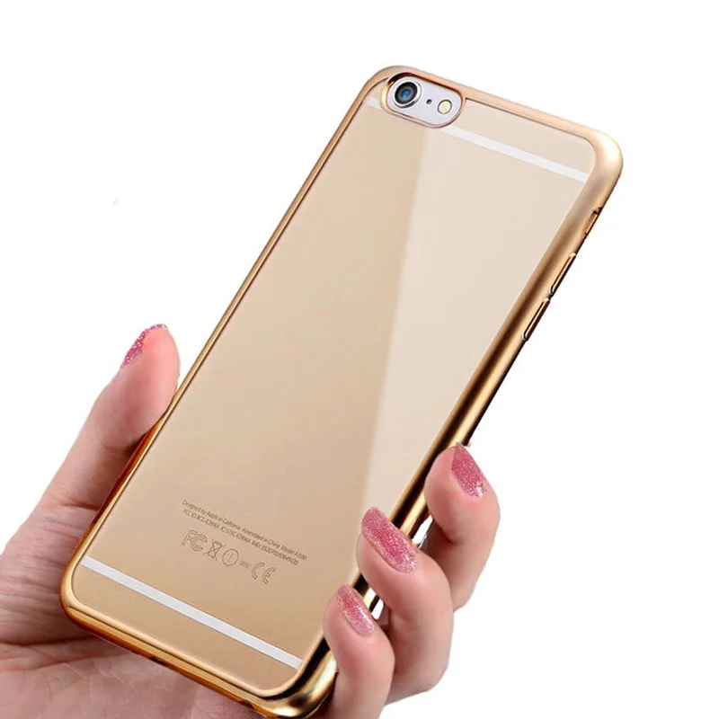 Plating Cover Soft Back shell for iphone 8/8plus TPU Luxury soft & thin in stock