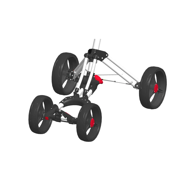 
Custom 4-wheel Buckle Folding Golf Push Cart / Folding Top Golf Cart 