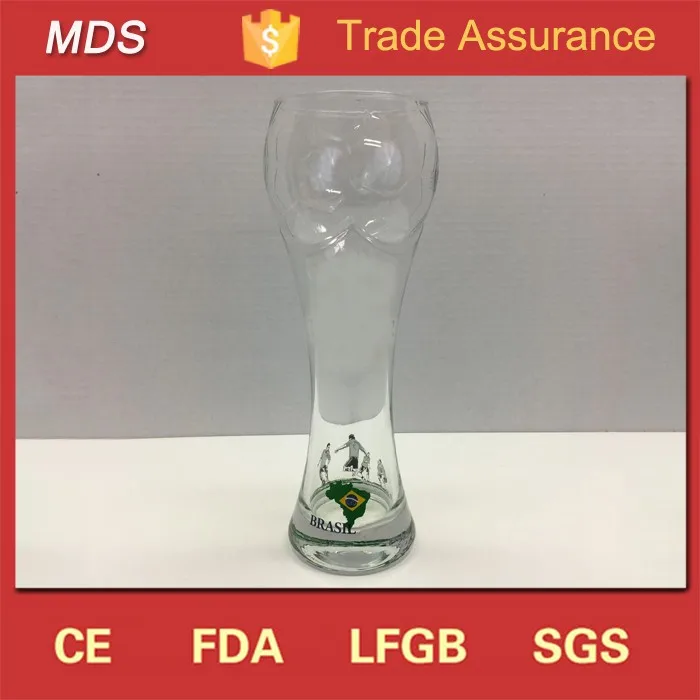 Fashion style unique world cup Brazil soccer 500ml beer glass.jpg