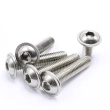 M6 pulsante flangiato testa in acciaio INOX A2 Allen Socket VITI BULLONI ISO 7380-2