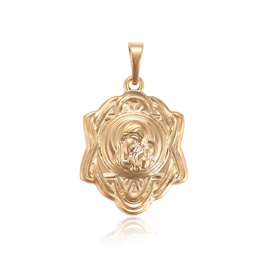 

33962 xuping 18k gold plated fashion new design gold portrait pendant