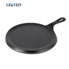 Mexican Tortilla Cast Iron Round Griddle Pan with handle