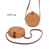 Foreign Hot Sale Women Straw Woven Beach Bag With PU Leather Buckle
