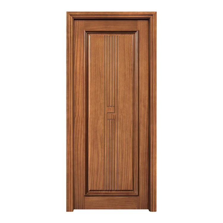 Guangzhou Color And Size Customized Sapele Decoration Wood Door